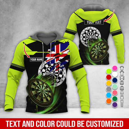 Customized Flag Darts Premium Hoodie, Custom Flag Hoodie For Men & Women, Perfect Gift For Darts Lovers, Friend, Family