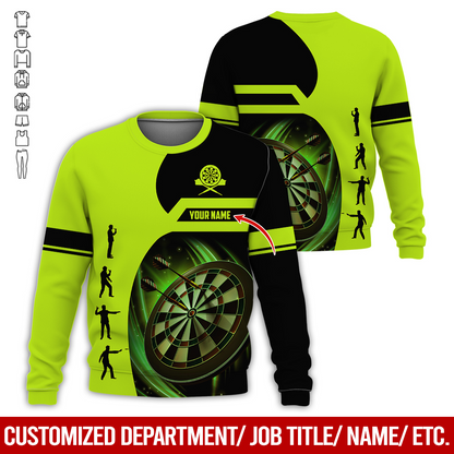 Customized Darts Sweatshirt, Personalized Name Sweatshirt, How to play Darts Pattern Sweatshirt For Darts Lovers, Friend, Family