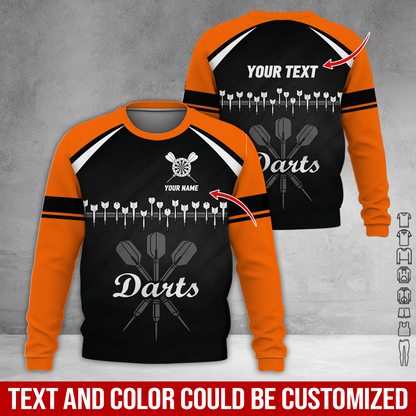 Customized Darts Sweatshirt, Darts Arranged According To Musical Notes Shirts, Darts Pattern Shirts, Perfect Gift For Darts Lovers, Friend, Family