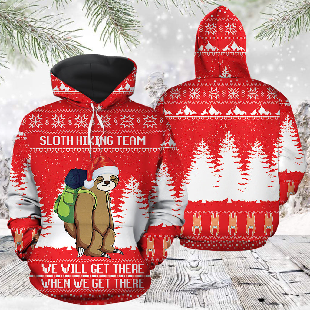 Sloth Hiking Pullover Premium Hoodie We Will Get There, Perfect Outfit For Men And Women On Christmas New Year Autumn Winter