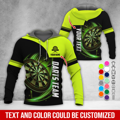 Customized Name & Your Darts Premium Hoodie, Darts Pattern Hoodie For Men & Women, Perfect Gift For Darts Lovers, Friend, Family