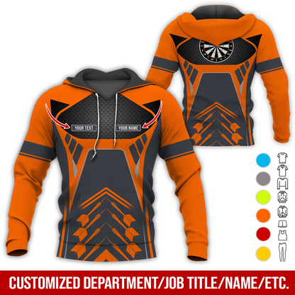 Customized Name Darts Premium Hoodie, Personalize Your Style With Our Custom Name Darts Hoodie For Darts Lovers, Friend, Family