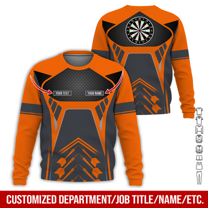 Customized Name Darts Sweatshirt, Personalize your style with our custom name darts Sweatshirt For Darts Lovers, Friend, Family