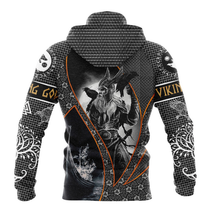 Viking Odin & Raven Pullover Premium Hoodie, Perfect Outfit For Men And Women On Christmas New Year Autumn Winter
