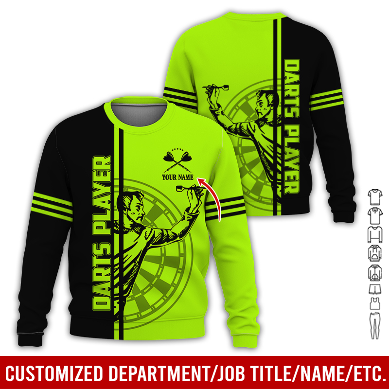 Customized Darts Sweatshirt, Men Playing Darts Pattern Sweatshirt For Men & Women, Perfect Gift For Darts Lovers, Friend, Family