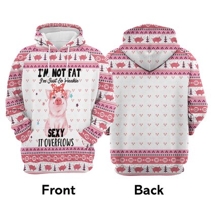 Lovely Pig Premium Christmas Hoodie, I'm just So Freakin Sexy It OverFlows Unisex Hoodie For Men & Women - Perfect Gift For Christmas, Family