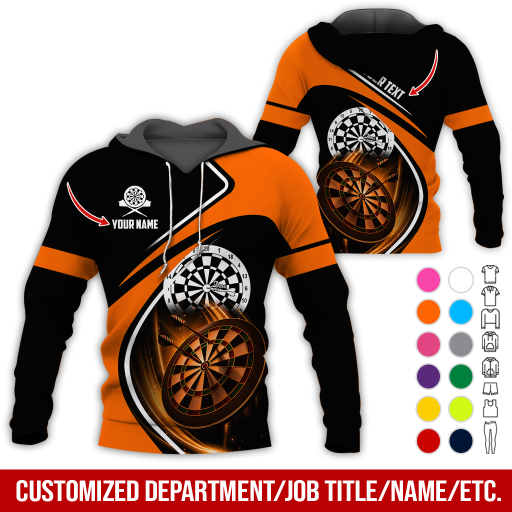 Personalized Name & Text Darts Premium Hoodie, Perfect Gift For Darts Player, Darts Lovers, Friend, Family
