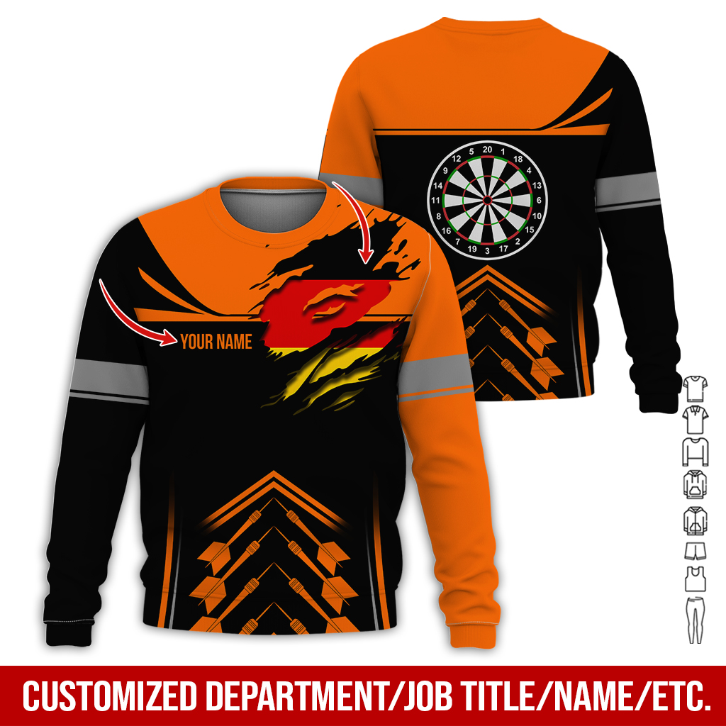 Customized National flag Darts Sweatshirt, National flag Darts Sweatshirt For Men & Women, Perfect Gift For Darts Lovers, Friend, Family