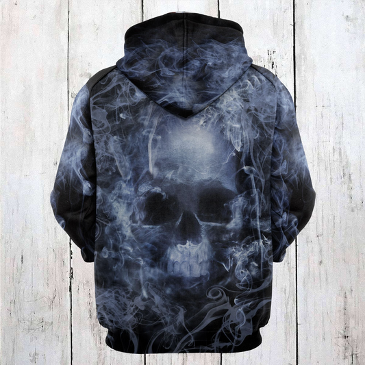 Scary Skull Smoke Pullover Premium Hoodie, Perfect Outfit For Men And Women On Christmas New Year Autumn Winter