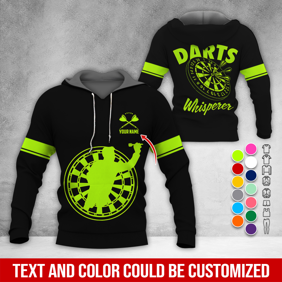 Personalized Name Premium Hoodie, Darts Whisperer Hoodie, Perfect Gift For Darts Lovers, Friend, Family