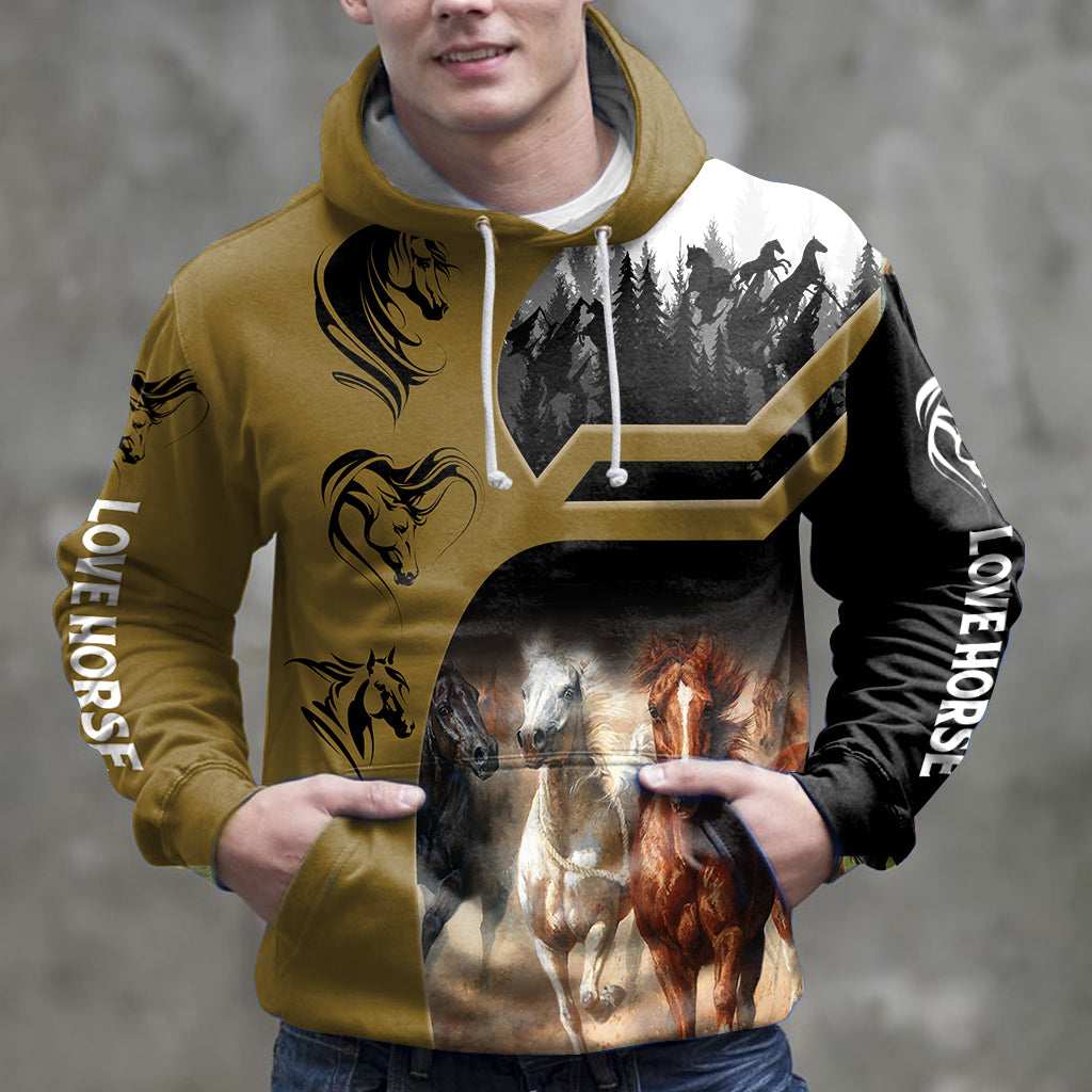 The Power Of Freedom Horses Pullover Premium Hoodie , Perfect Outfit For Men And Women On Christmas New Year Autumn Winter