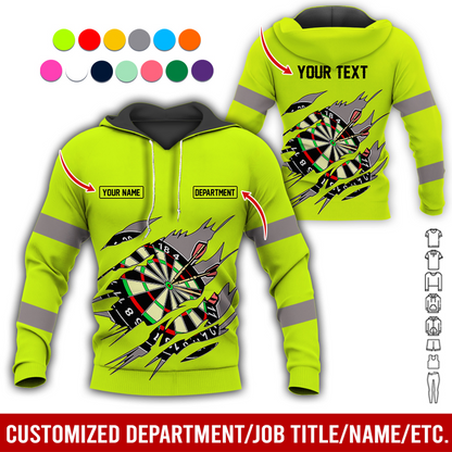 Personalized Darts Premium Hoodie, Customized Name, Text & Department Darts Hoodie, Perfect Gift For Darts Lovers, Friend, Family