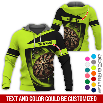 Personalized Name & Text Premium Hoodie, Darts Team Is My Life Hoodie, Perfect Gift For Darts Lovers, Darts Player