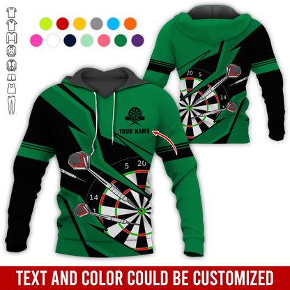 Customized Name Darts Premium Hoodie, Lightning Pattern Darts Hoodie For Men & Woman, Perfect Gift For Darts Lovers, Darts Player
