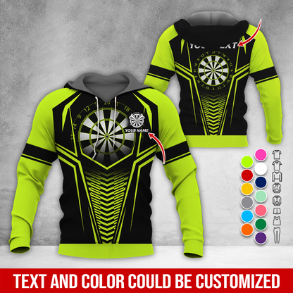 Personalized Name & Text Darts Premium Hoodie, Darts Sport Pattern Hoodie For Men & Women, Perfect Gift For Darts Lovers, Friend, Family