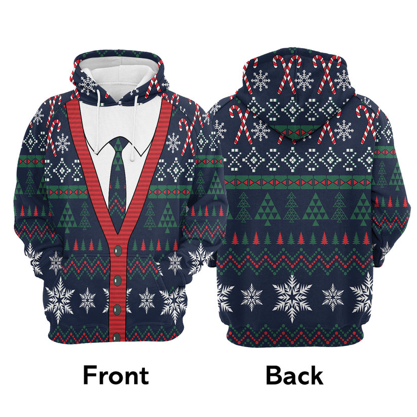 Cardigan Xmas Premium Christmas Hoodie, Cute Cardigan Christmas Unisex Hoodie For Men & Women - Perfect Gift For Christmas, Friends, Family