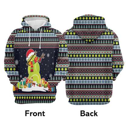 Tennis Premium Christmas Hoodie, Funny Tennis Snowman Unisex Hoodie For Men & Women - Perfect Gift For Christmas, Tennis Lover