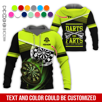 Customized Name & Text Darts Premium Hoodie, Darts & Darts That's What I'm Good At Hoodie, Perfect Gift For Darts Lovers, Darts Player