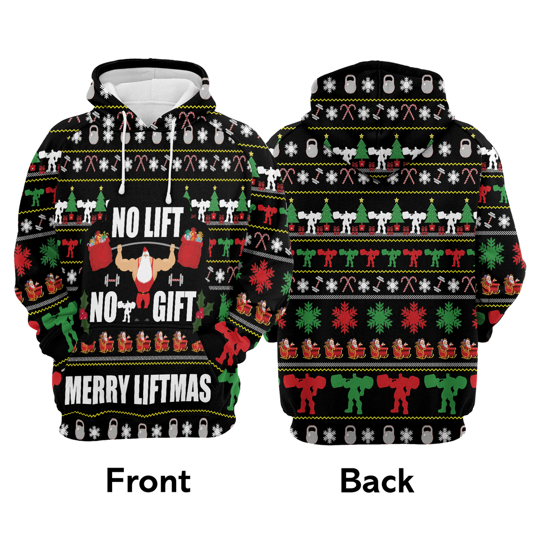 Gym Santa Premium Christmas Hoodie, No Lift No Gift Merrt Liftmas Unisex Hoodie For Men & Women - Perfect Gift For Christmas, Family