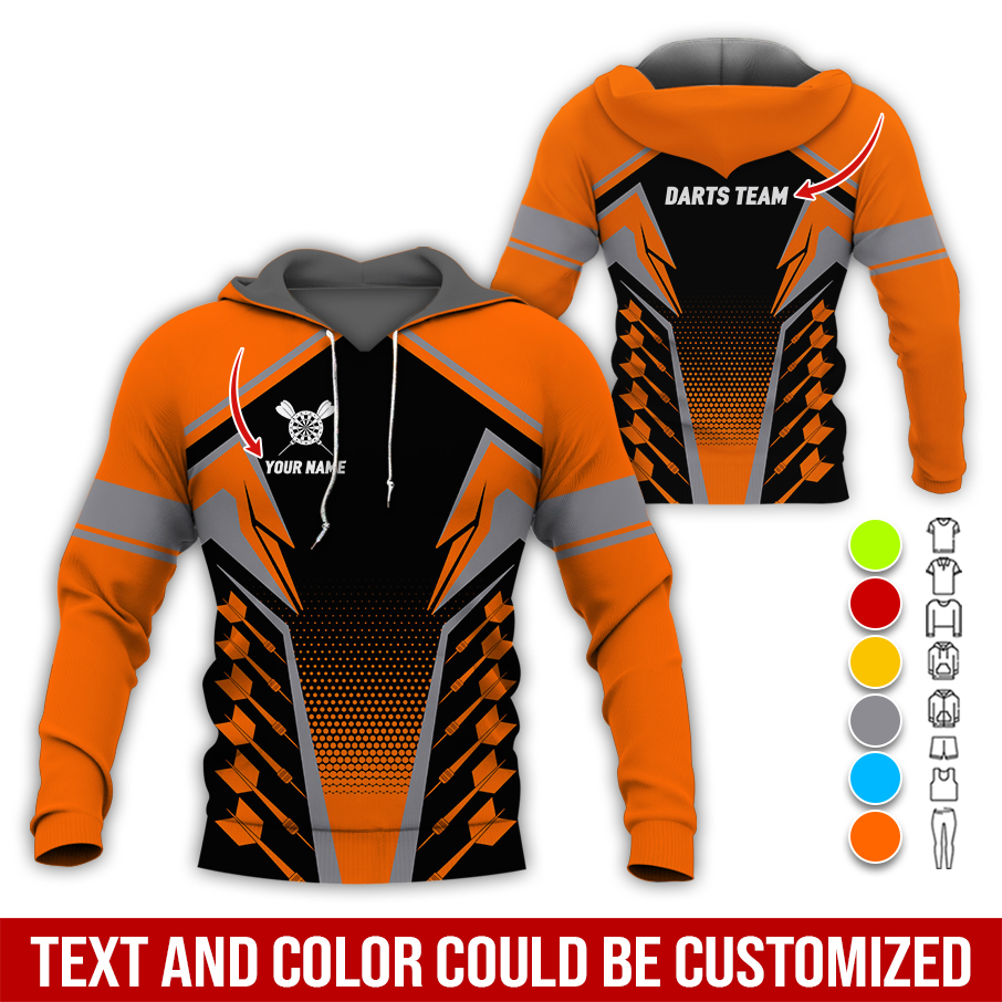 Personalized Name & Text Premium Hoodie For Men & Women, Perfect Gift For Darts Lovers, Friend, Family
