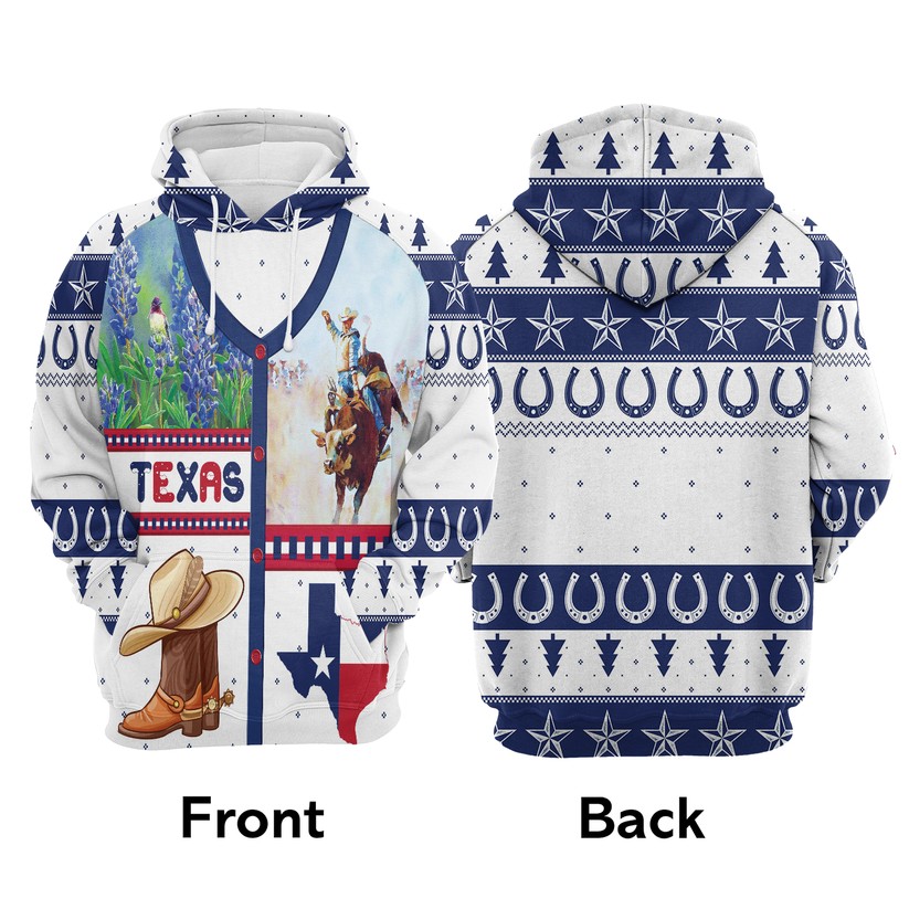 Texas Xmas Premium Christmas Hoodie, Awesome Texas Christmas Unisex White Hoodie For Men & Women - Perfect Gift For Christmas, Texas Lovers
