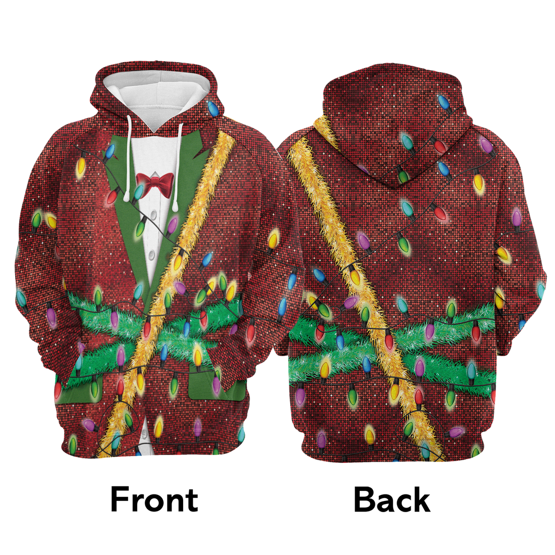 Christmas Light Premium Christmas Hoodie, Christmas Light Unisex Red Hoodie For Men & Women - Perfect Gift For Christmas, Family