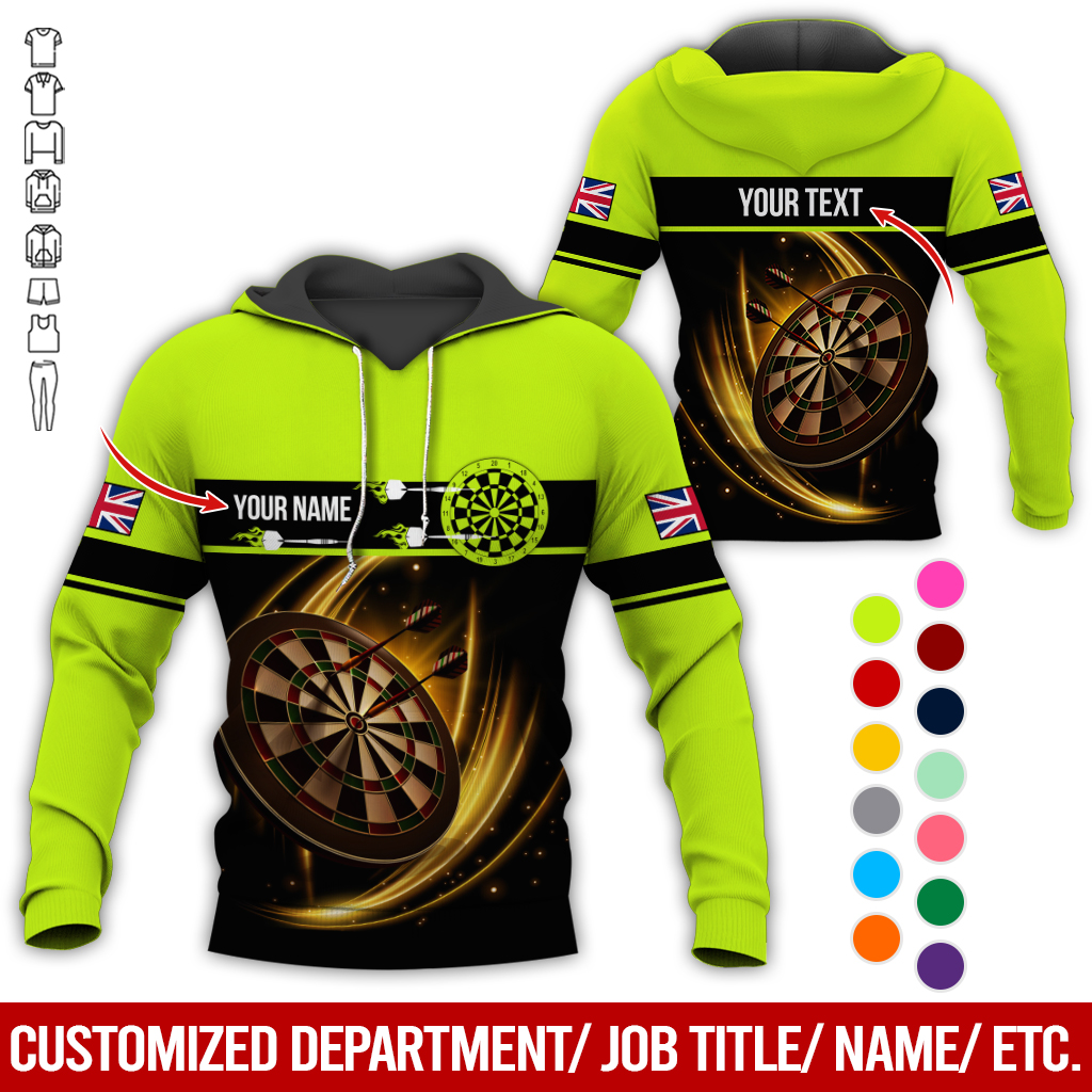Personalized Darts Premium Hoodie, Custom National Flag Hoodie For Men & Women, Perfect Gift For Darts Lovers, Friend, Family