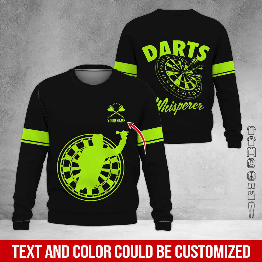 Customized Darts Sweatshirt, Personalized Name Sweatshirt, Darts Whisperer Sweatshirt, Perfect Gift For Darts Lovers, Friend, Family