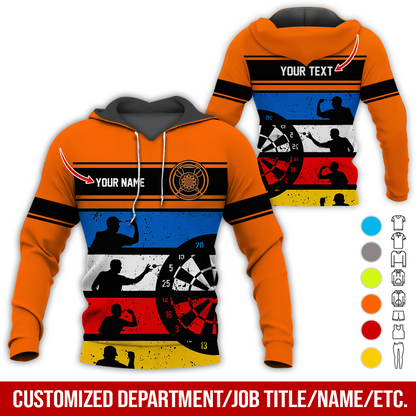 Customized Name Darts Premium Hoodie, How To Play Darts Pattern Darts Hoodie For Men & Women - Gift For Darts Lovers, Friend, Family