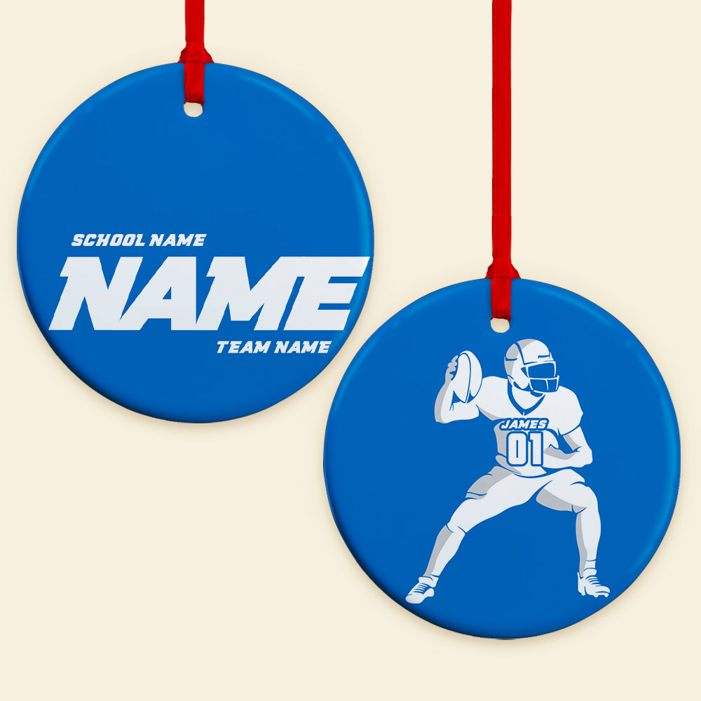 Custom Baseball Ceramic Ornament, College Sport Player With Custom Name And Number Ceramic Ornament - Perfect Gift For Sport Lover, Christmas, New Year