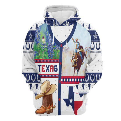 Texas Xmas Premium Christmas Hoodie, Awesome Texas Christmas Unisex White Hoodie For Men & Women - Perfect Gift For Christmas, Texas Lovers