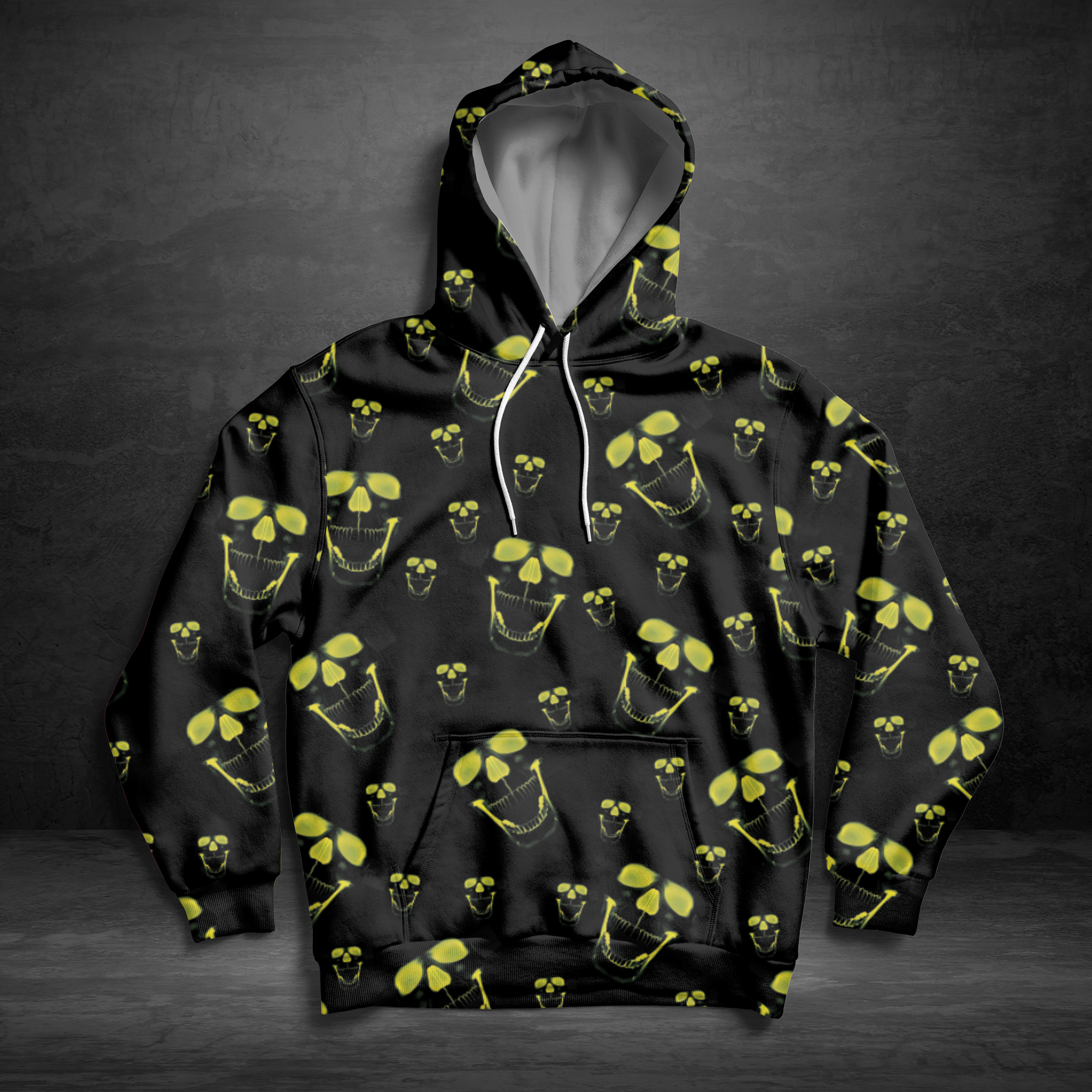 Skull Green Light  Pullover Premium Hoodie, Perfect Outfit For Men And Women On Christmas New Year Autumn Winter