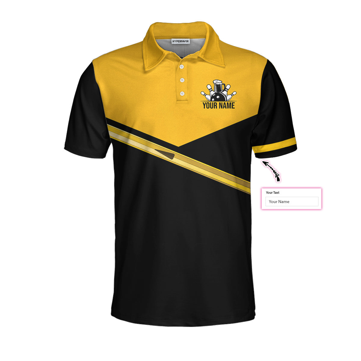 Bowling Men Polo Shirt Custom Name - Weekend Forecast Bowling With A Big Chance of Drinking Personalized Bowling Polo Shirt - Gift For Friend, Family, Bowling Lovers