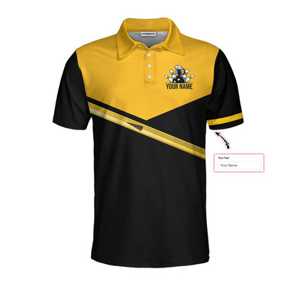 Bowling Men Polo Shirt Custom Name - Weekend Forecast Bowling With A Big Chance of Drinking Personalized Bowling Polo Shirt - Gift For Friend, Family, Bowling Lovers