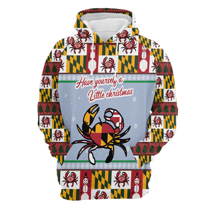 Maryland Xmas Premium Christmas Hoodie, Have Yourself a Little Christmas Unisex Hoodie For Men & Women - Perfect Gift For Christmas, Maryland Lovers