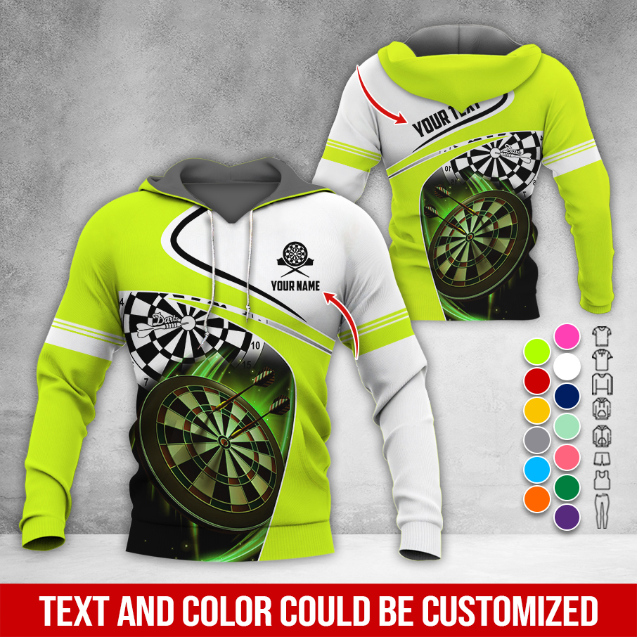 Customized Name & Text Darts Premium Hoodie, Darts Is My Life Hoodie, Perfect Gift For Darts Lovers, Darts Player