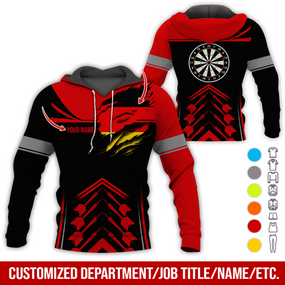 Customized National flag Darts Premium Hoodie, National flag Darts Hoodie For Men & Women, Perfect Gift For Darts Lovers, Friend, Family