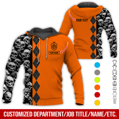 Customized Name Darts Premium Hoodie, Skulls & Rhombus Pattern Hoodie For Men & Women, Custom Your Shirts - Gift For Darts Lovers, Friend, Family