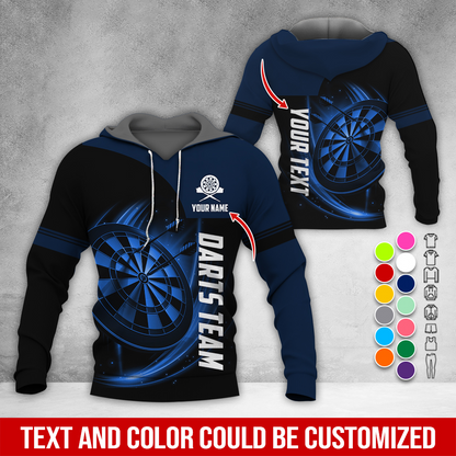 Customized Name & Your Darts Premium Hoodie, Darts Pattern Hoodie For Men & Women, Perfect Gift For Darts Lovers, Friend, Family
