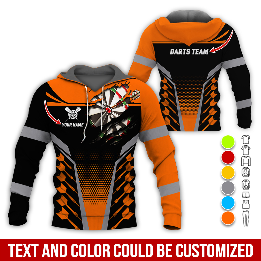 Customized Name & Team Name Darts Premium Hoodie, Personalized Hoodie For Darts Player, Perfect Gift For Darts Lovers, Friend, Family
