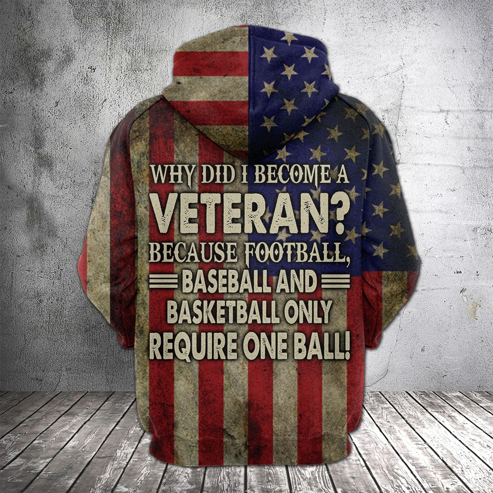 Veteran US Flag Forever Pullover Premium Hoodie Why Did I Become A Veteran, Perfect Outfit For Men And Women On Christmas New Year Autumn Winter
