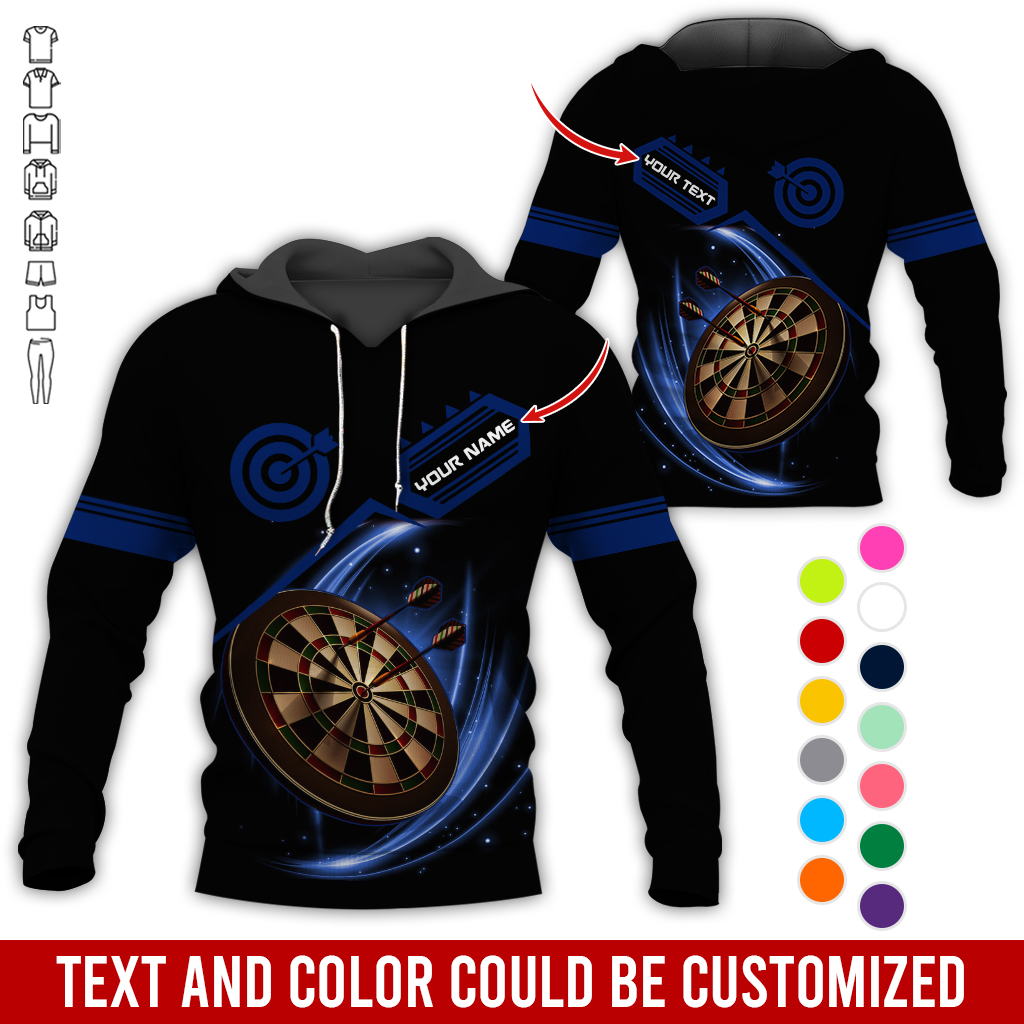 Customized Name & Text Darts Premium Hoodie, Darts Hoodie For Men & Women, Perfect Gift For Darts Lovers, Friend, Family