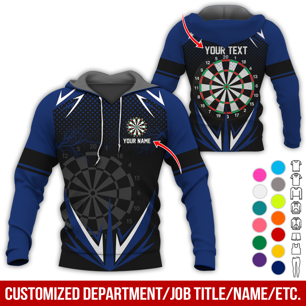 Customized American Flag Darts Premium Hoodie, Lightning & Spot Pattern Darts Hoodie, Perfect Gift For Darts Lovers, Friend, Family