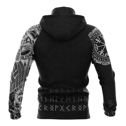 Viking The Raven of Odin Pullover Premium Hoodie, Perfect Outfit For Men And Women On Christmas New Year Autumn Winter