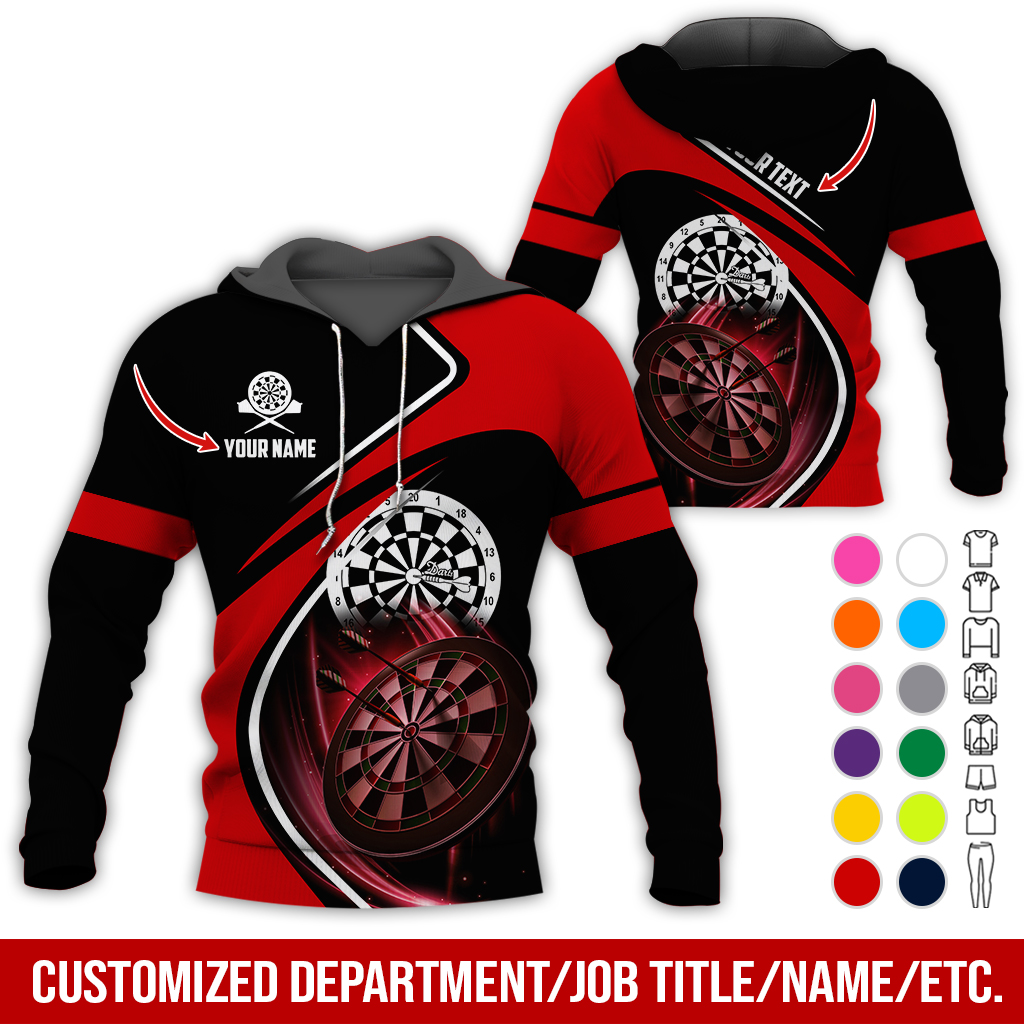 Personalized Name & Text Darts Premium Hoodie, Perfect Gift For Darts Player, Darts Lovers, Friend, Family