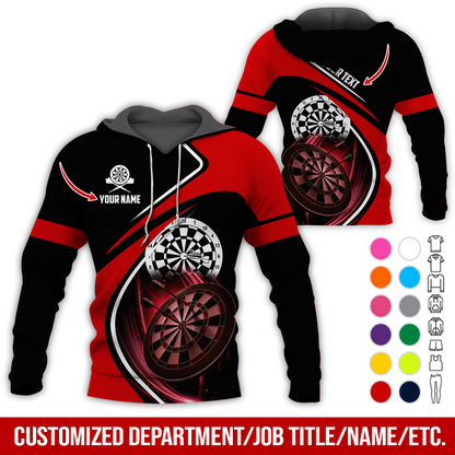 Personalized Name & Text Darts Premium Hoodie, Perfect Gift For Darts Player, Darts Lovers, Friend, Family