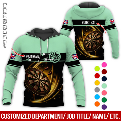 Personalized Darts Premium Hoodie, Custom National Flag Hoodie For Men & Women, Perfect Gift For Darts Lovers, Friend, Family