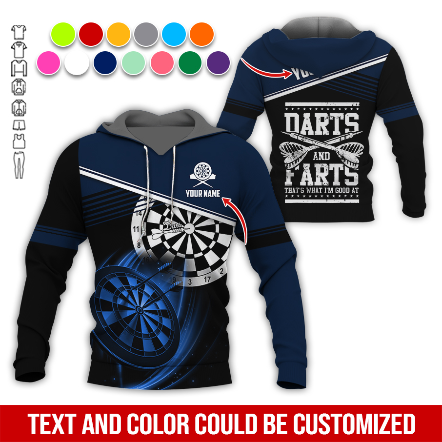Customized Name & Text Darts Premium Hoodie, Darts & Darts That's What I'm Good At Hoodie, Perfect Gift For Darts Lovers, Darts Player