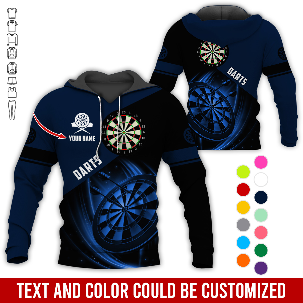 Personalized Darts Premium Hoodie, Customized Name & Text Darts Premium Hoodie, Perfect Gift For Darts Lovers, Darts Player