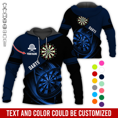 Personalized Darts Premium Hoodie, Customized Name & Text Darts Premium Hoodie, Perfect Gift For Darts Lovers, Darts Player